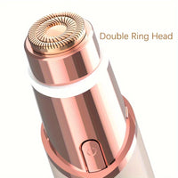2-in-1 Electric Facial Hair Remover for Women | Painless Eyebrow & Lip Trimmer