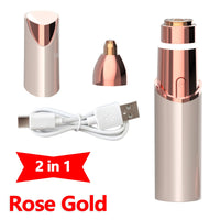 2-in-1 Electric Facial Hair Remover for Women | Painless Eyebrow & Lip Trimmer