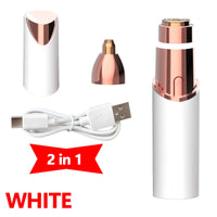 2-in-1 Electric Facial Hair Remover for Women | Painless Eyebrow & Lip Trimmer
